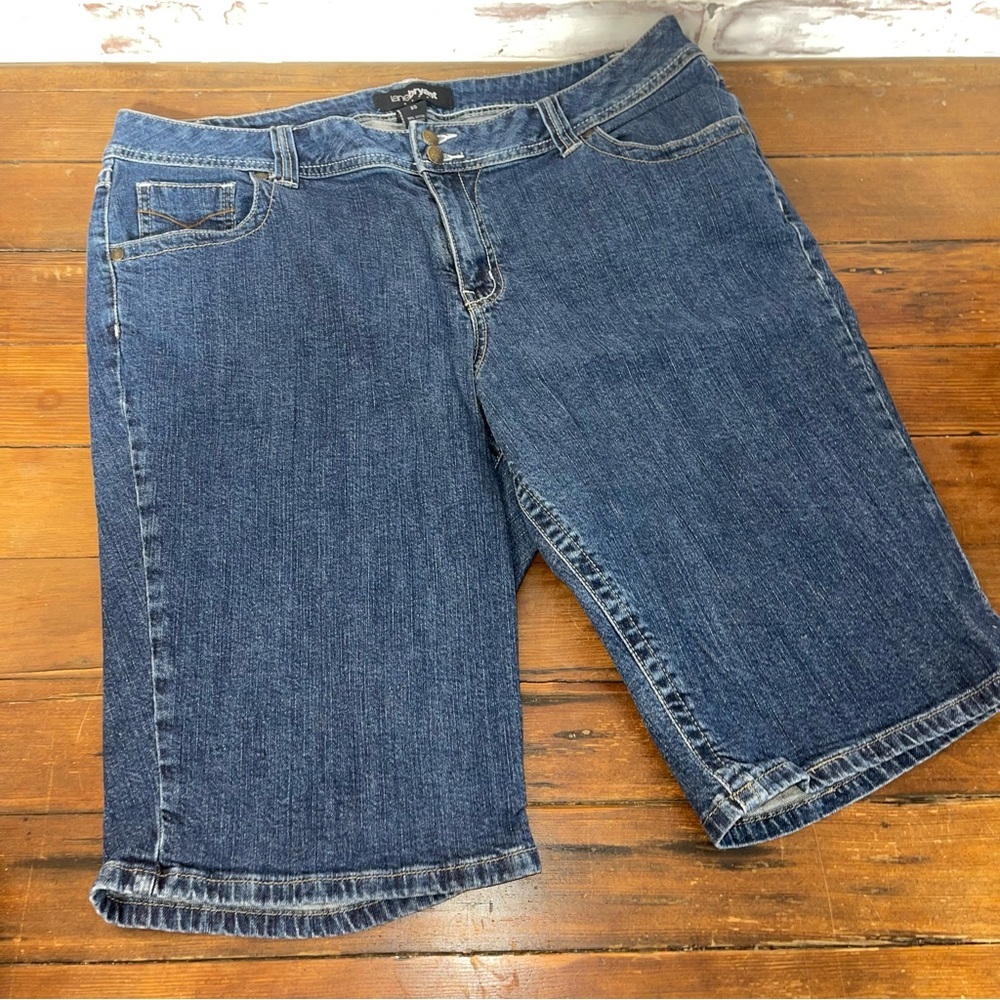 WORTHINGTON Dark Blue Denim Women's Bermuda Shorts